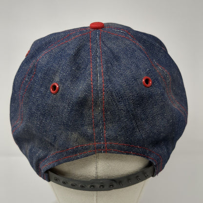 CF Snapback Hat Blue One Size Adjustable Embroidered Denim 6 Panel Tonkin