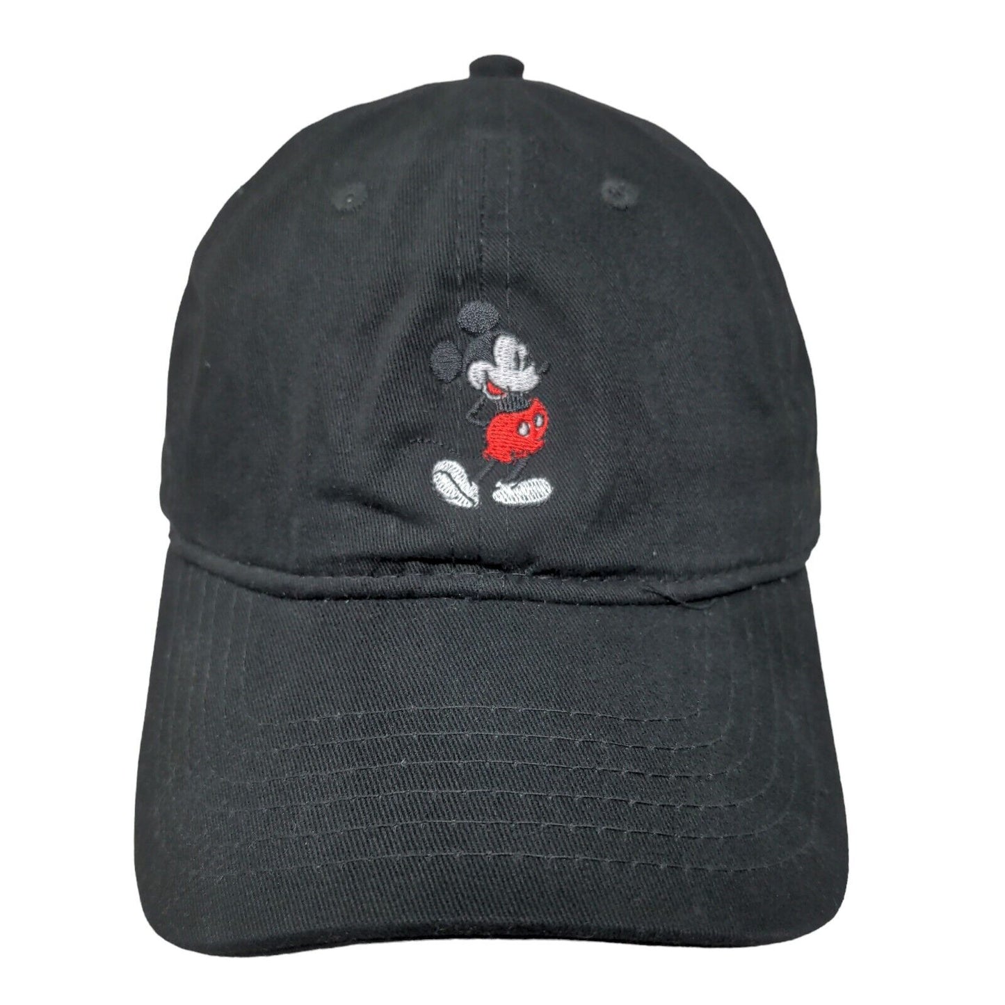 Mickey Mouse Slideback Hat Black One Size Embroidered Adjustable Disney