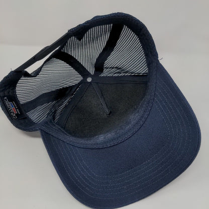 Cap America Snapback Mesh Back Trucker Hat Blue OSFA Pizza Solid