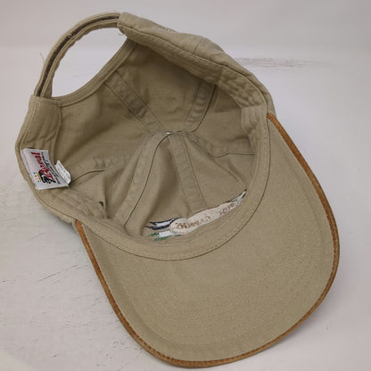 Royal Busch Gardens Baseball Cap Beige Brown One Size Suede Brim Strapback Hat