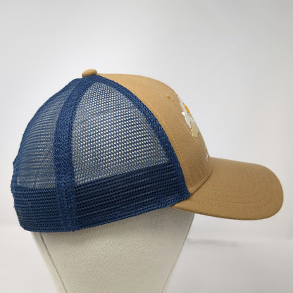 The North Face Trucker Hat Brown Blue One Size Bear Mountain Graphic Mesh Back