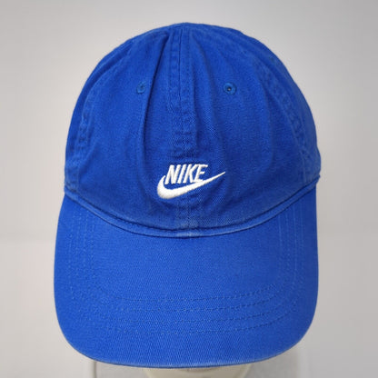 Nike Swoosh Strapback Hat Blue Youth One Size Adjustable Embroidered