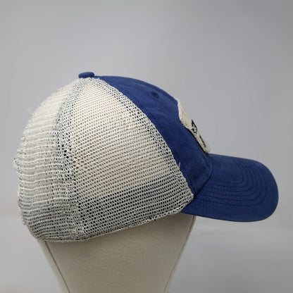 '47 Trucker Hat Blue Beige One Size Black Dog Patch Mesh Snapback 1971 Martha