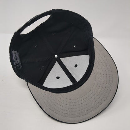 KB ETHOS Snapback Hat Black One Size Solid Adjustable Blank 6 Panel