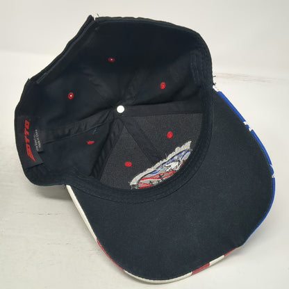 Otto Baseball Cap Black Blue Red White OSFM Bar J Wranglers American Flag Hat