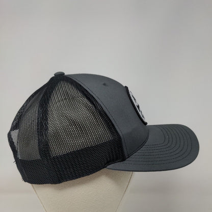 Richardson Snapback Mesh Back Trucker Hat Gray One Size Logo Patch
