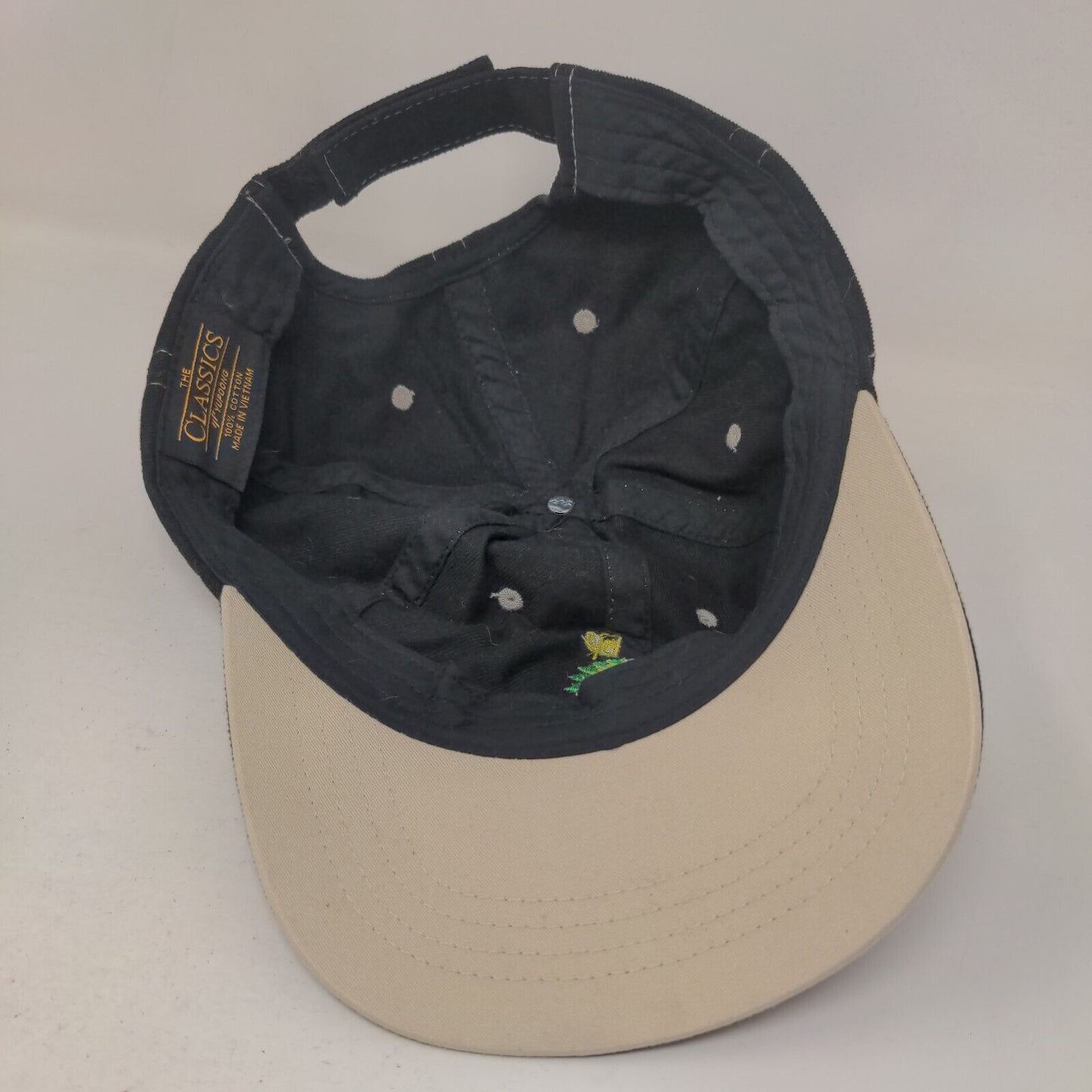 BP Asphalt Strapback Hat Black One Size Yupoong Embroidered 6 Panel