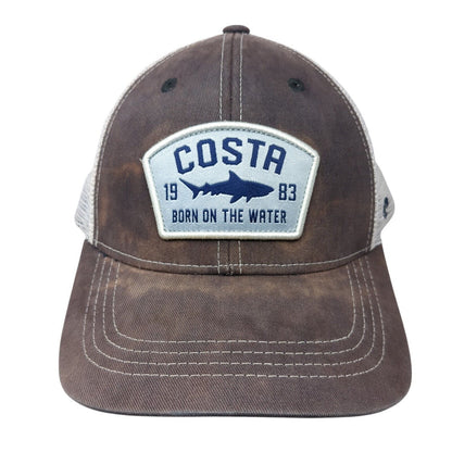 Costa 1983 Born on The Water Snapback Trucker Hat Blue OS Adjustable Mesh Back