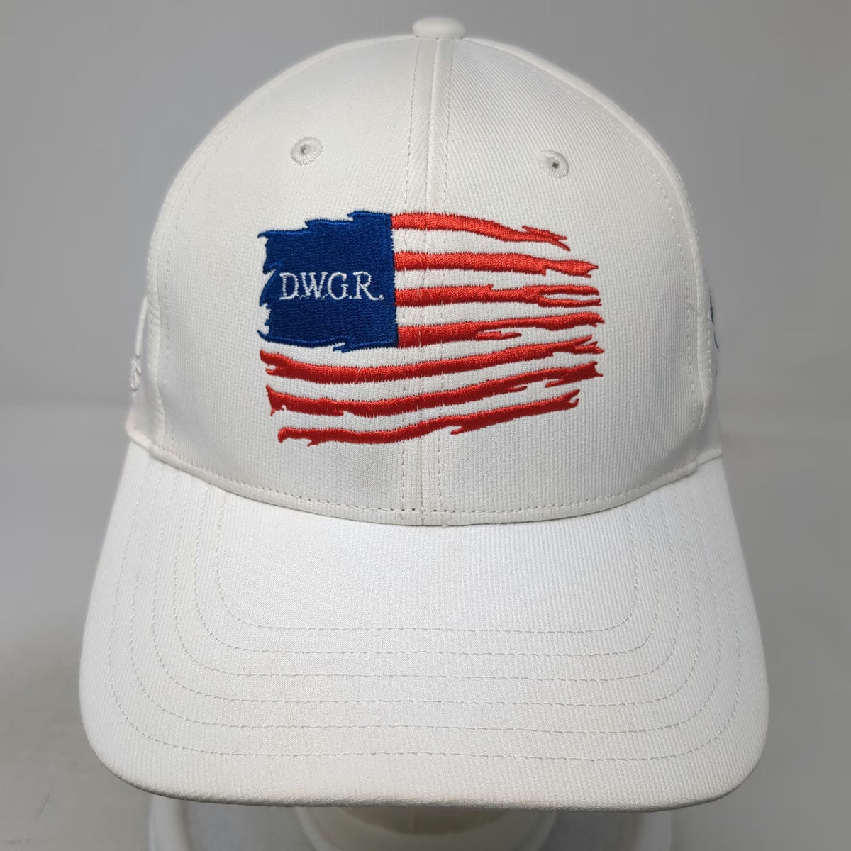 Adidas Baseball Cap White Blue Red One Size Desert Willow Golf Resort Flag Hat