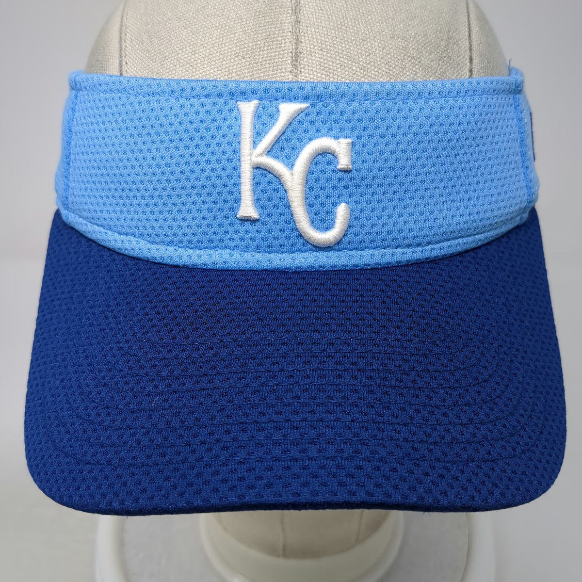 New Era Kansas City Royals MLB Blue One Size Visor Mesh Adjustable Strapback Hat