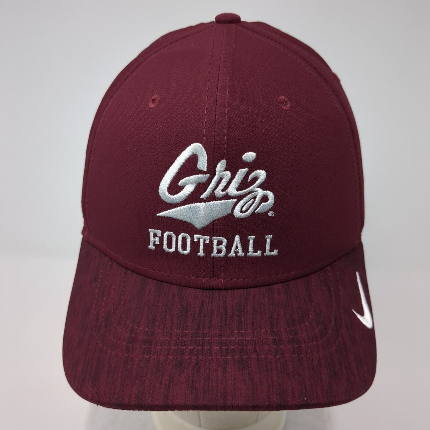 Griz Football Strapback Hat Red OS Embroidered Swoosh Classic99 Nike Dri-Fit