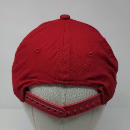 Outdoor Cap Snapback Hat Red Youth Adjustable Solid Vent Holes
