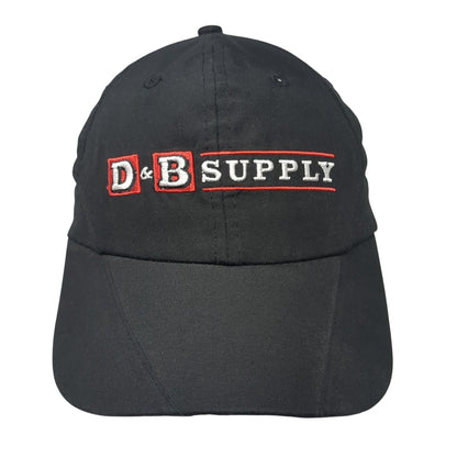 D&B Supply Strapback Hat Black One Size Adjustable Embroidered Stitch It