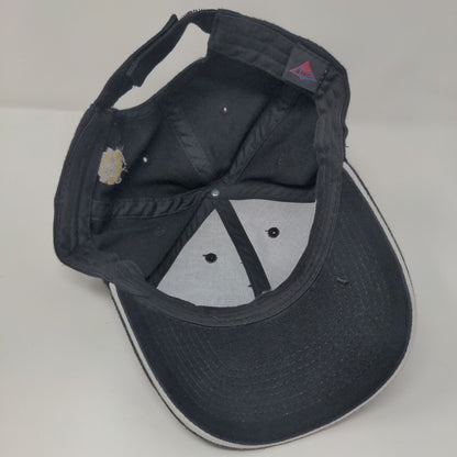 Nicholas & Company Strapback Hat Black One Size Adjustable Embroidered AMC
