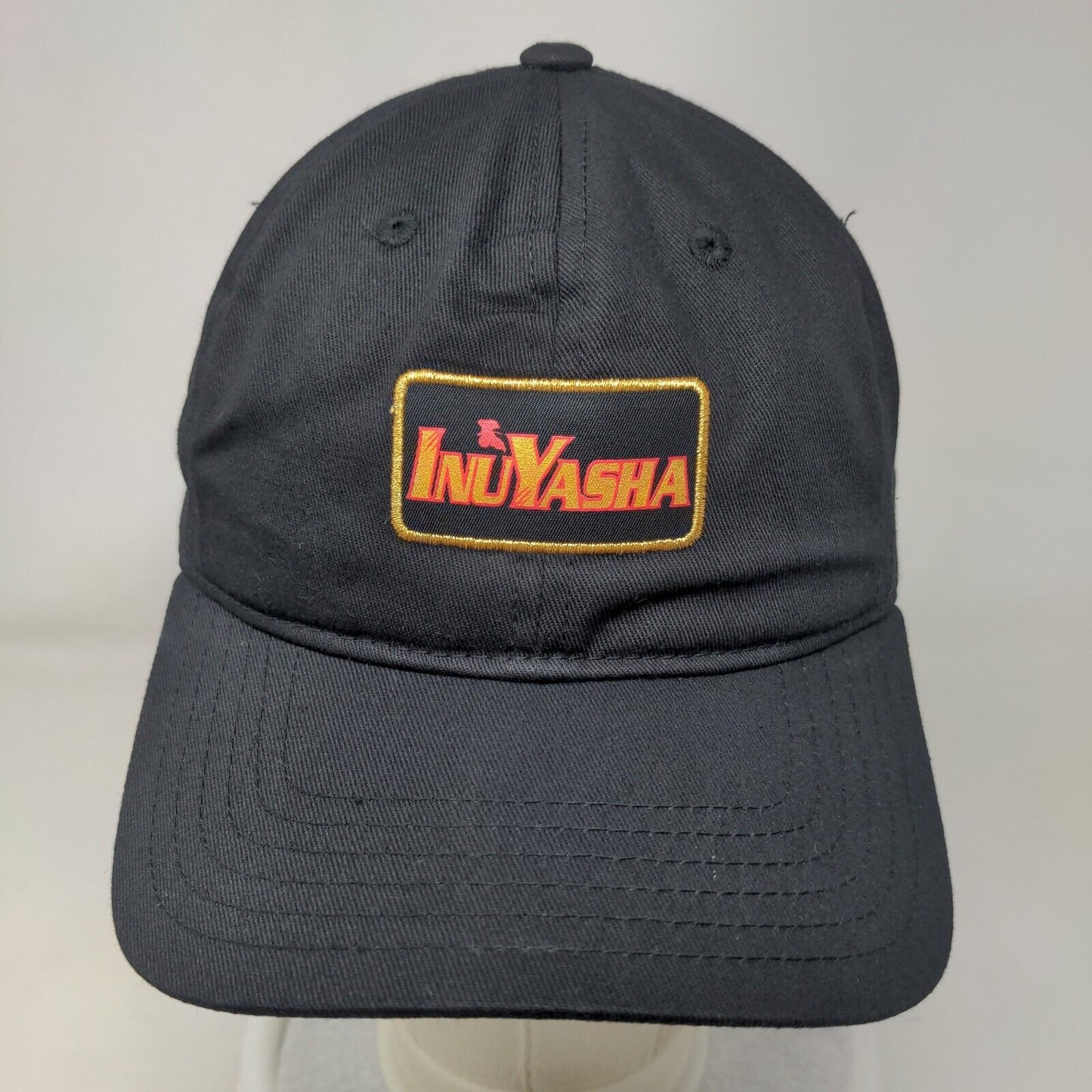 InuYasha Slideback Hat Black One Size Adjustable Vent Holes 6 Panel