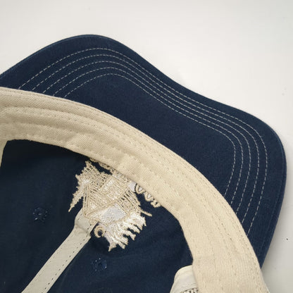 District Trucker Hat Blue One Size Snapback Mesh Cabin Dirt Floor Embroidered