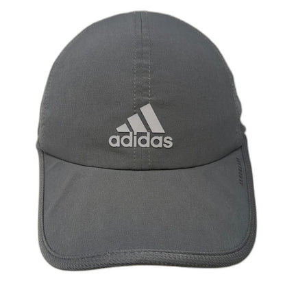 Adidas Baseball Cap Gray One Size Aeroready Performance Mesh Strapback Hat