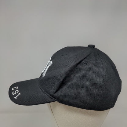 CSI Strapback Hat Black One Size Adjustable Embroidered 6 Panel Acrylic