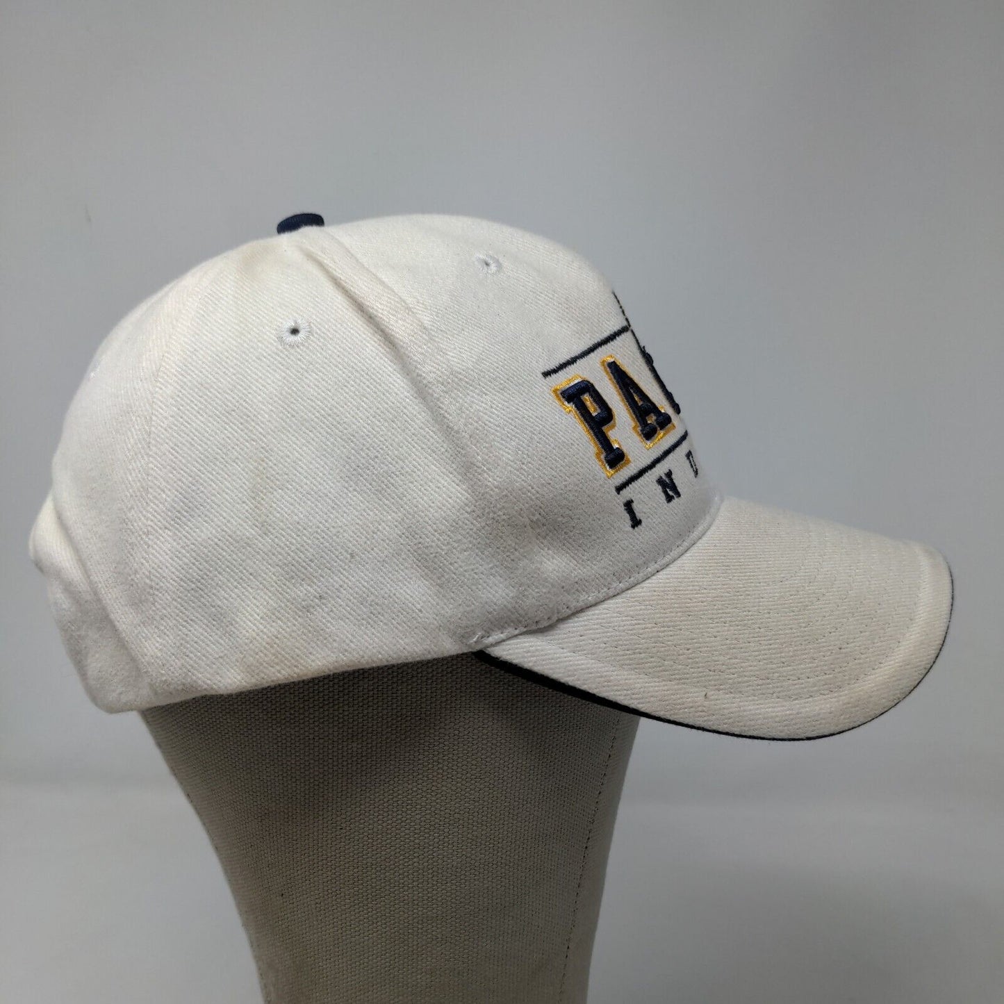 NBA Elevation Men's Strapback Hat Cream Size OSFA Embroidered Indiana Pacers