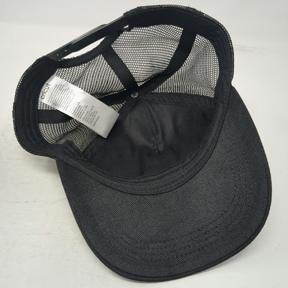 Cricut Trucker Hat Black One Size Snapback Mesh Back Addie Graphic Two Tone Logo