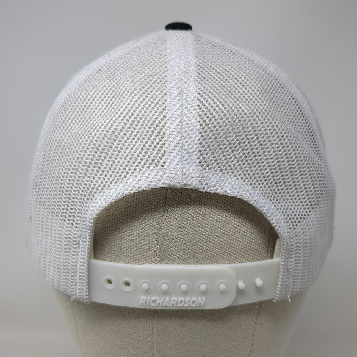 Richardson Trucker Hat Black One Size Sawtooth USA Mountain Mesh Snapback