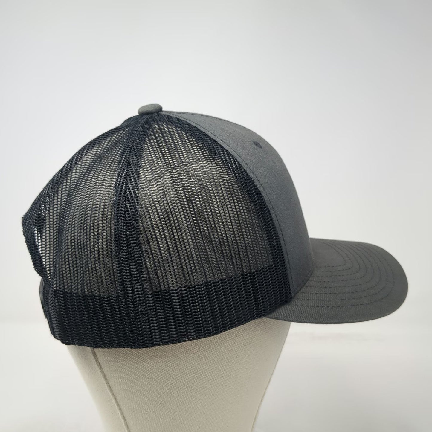 Yupoong Trucker Hat Gray One Size Snapback Super Beef Burger Mesh Patch Logo