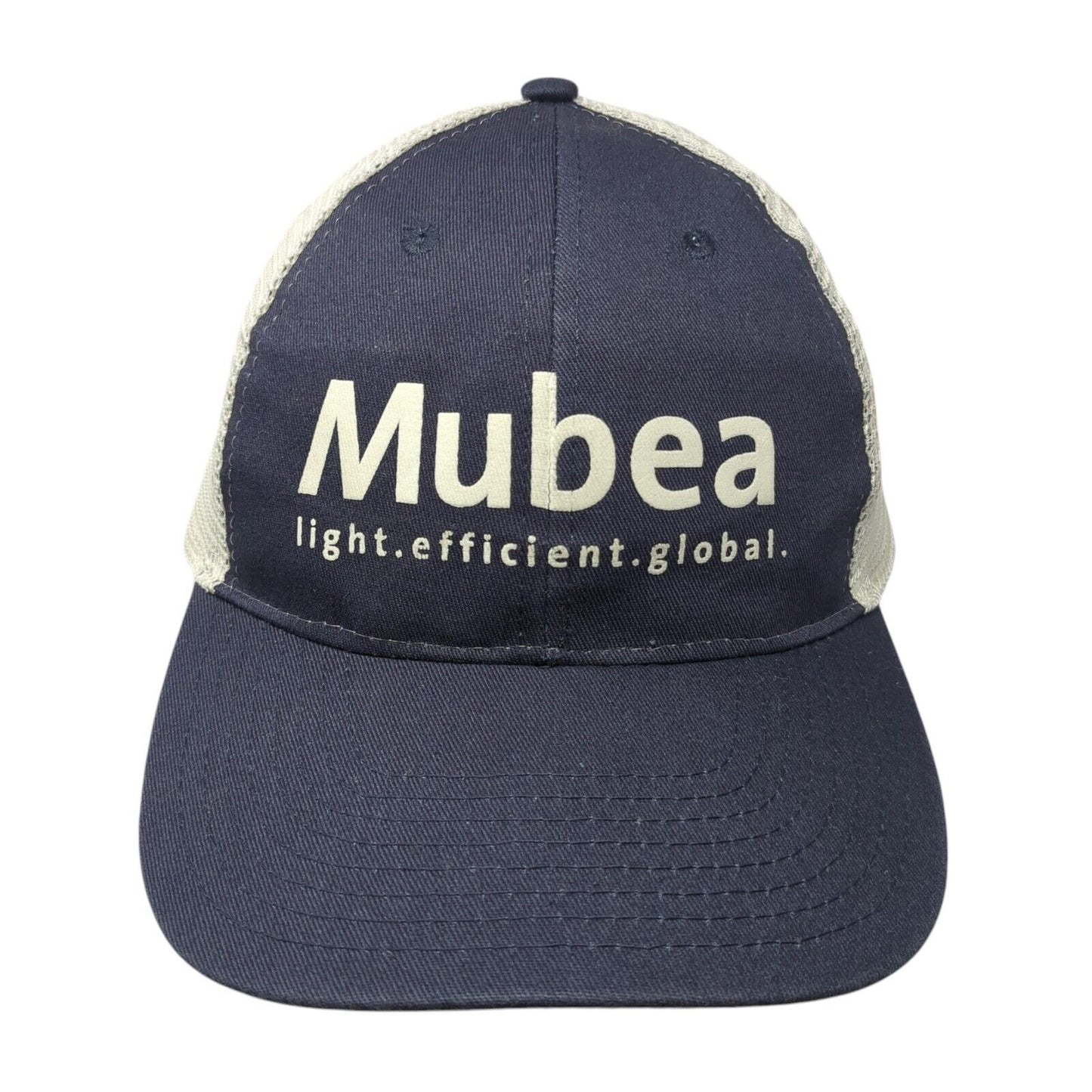 Mubea Light Efficient Global Strapback Trucker Hat Blue OS Mesh Back Vitronic