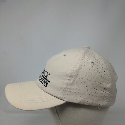 Smoky Mountains Strapback Hat Tan One Size Embroidered Laser Cut Jhats