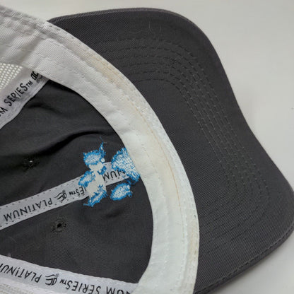 Seaside Vets Paw Strapback Mesh Back Trucker Hat Gray OSFM Embroidered