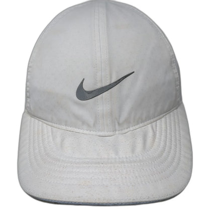 Nike Baseball Cap White One Size Dri-Fit Featherlight Swoosh Logo Strapback Hat