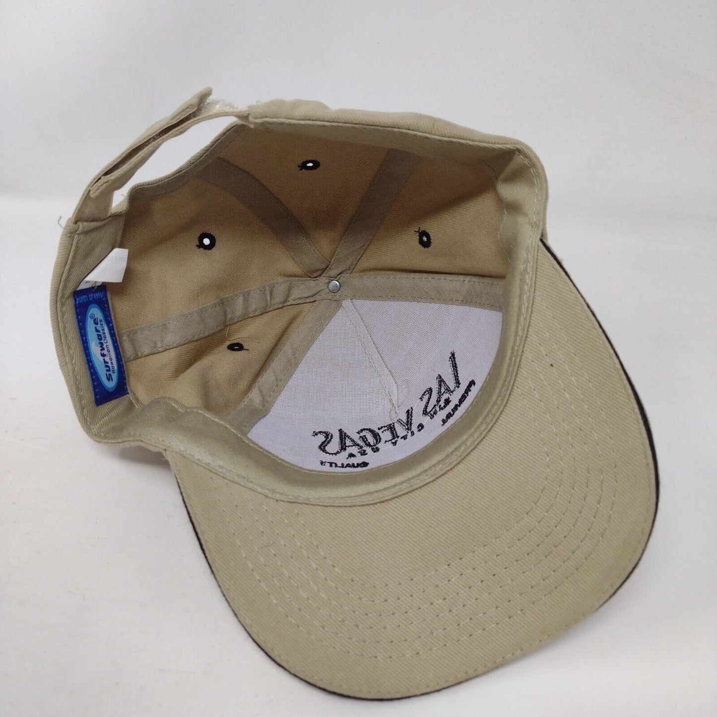 Las Vegas Sin City USA The Strip Strapback Hat Tan OSFA Adjustable 6 Panel