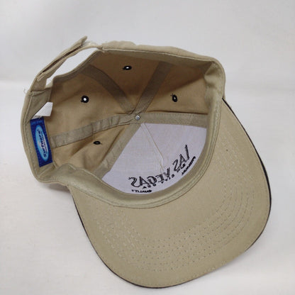 Las Vegas Sin City USA The Strip Strapback Hat Tan OSFA Adjustable 6 Panel