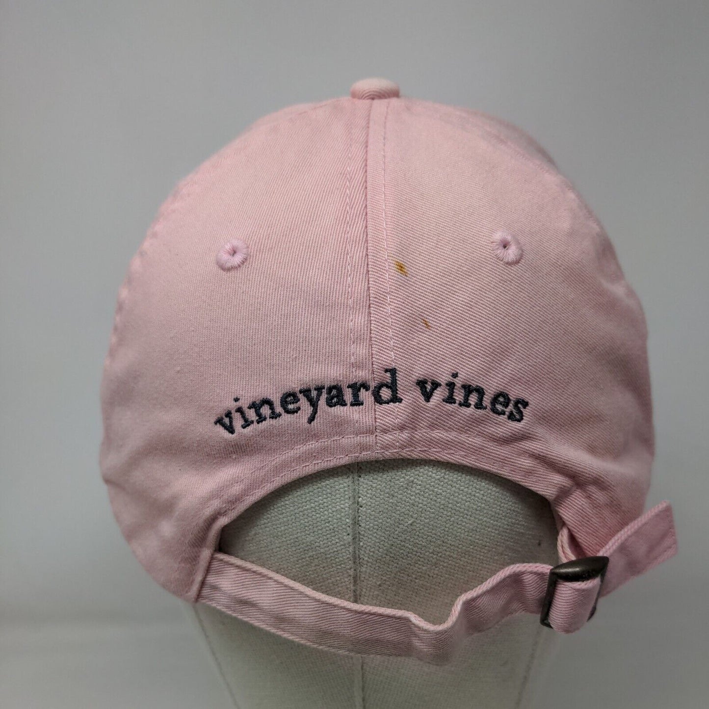 Vineyard Vines Whale Slideback Hat Pink One Size Solid Embroidered