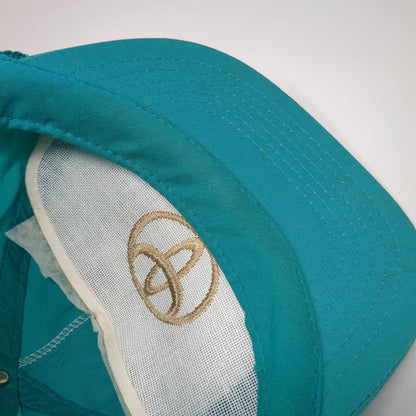 Designer Award Trucker Blue OS Hat Toyota Logo Rope Snapback Auto Car Vintage