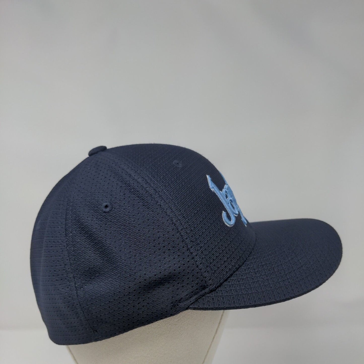 JayCo Softbakll Fitted Hat Blue L/XL Lightweight Vented Holes Pacific Headwear
