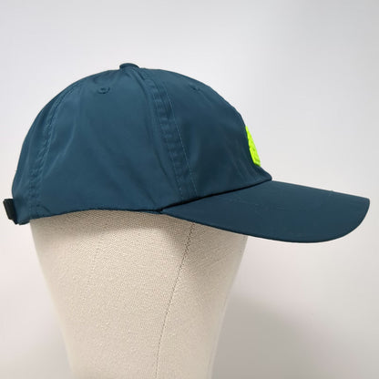 Adidas Baseball Cap Blue One Size Adjustable Rubberized Logo Performance Hat