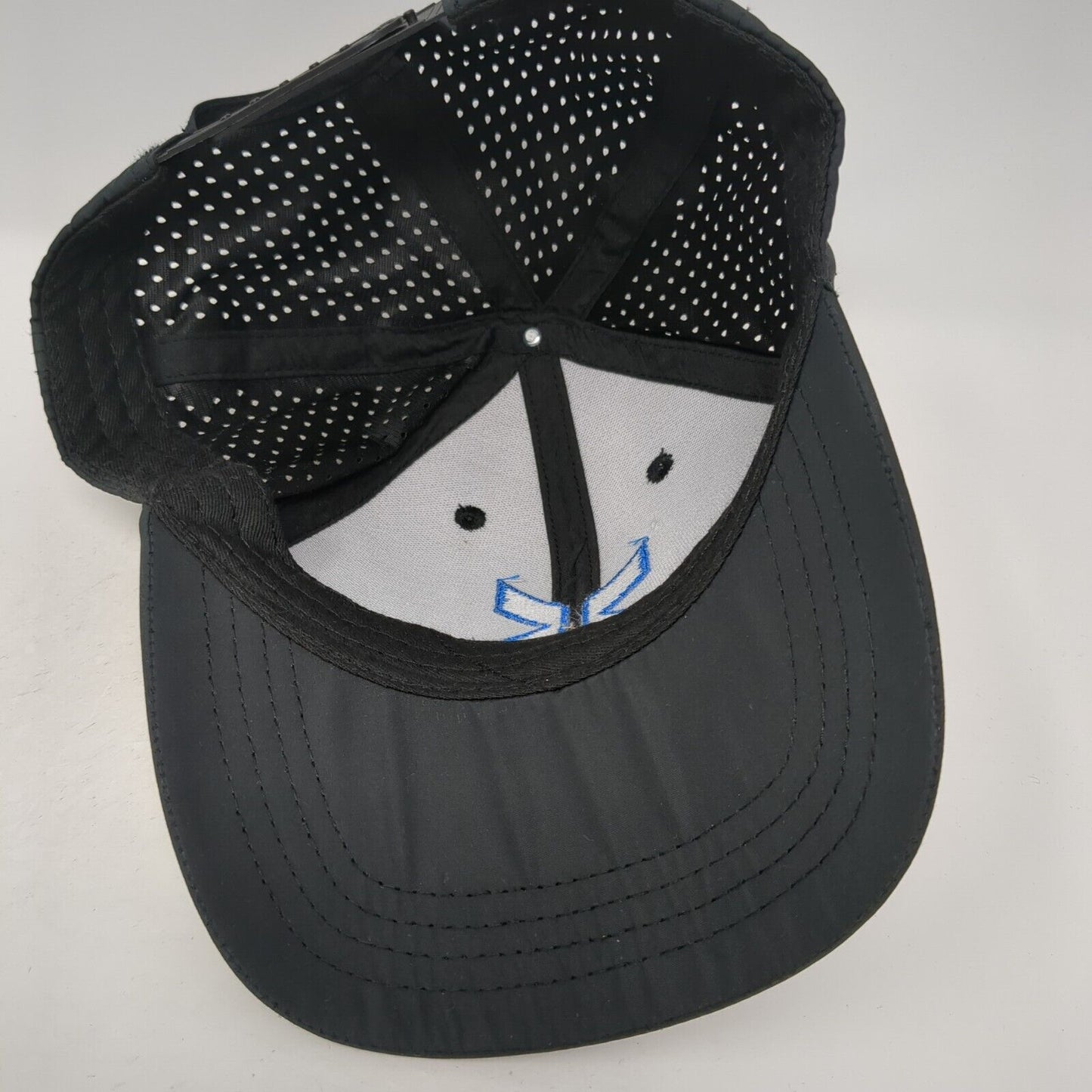 Xchange Snapback Hat Black One Size Adjustable Embroidered Laser Cut