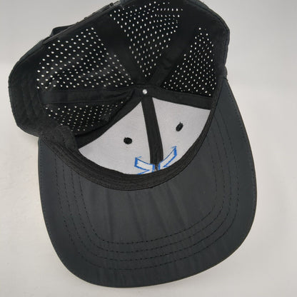 Xchange Snapback Hat Black One Size Adjustable Embroidered Laser Cut