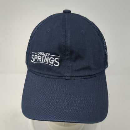 Disney Springs Strapback Trucker Hat Blue One Size Mesh Back Outdoor