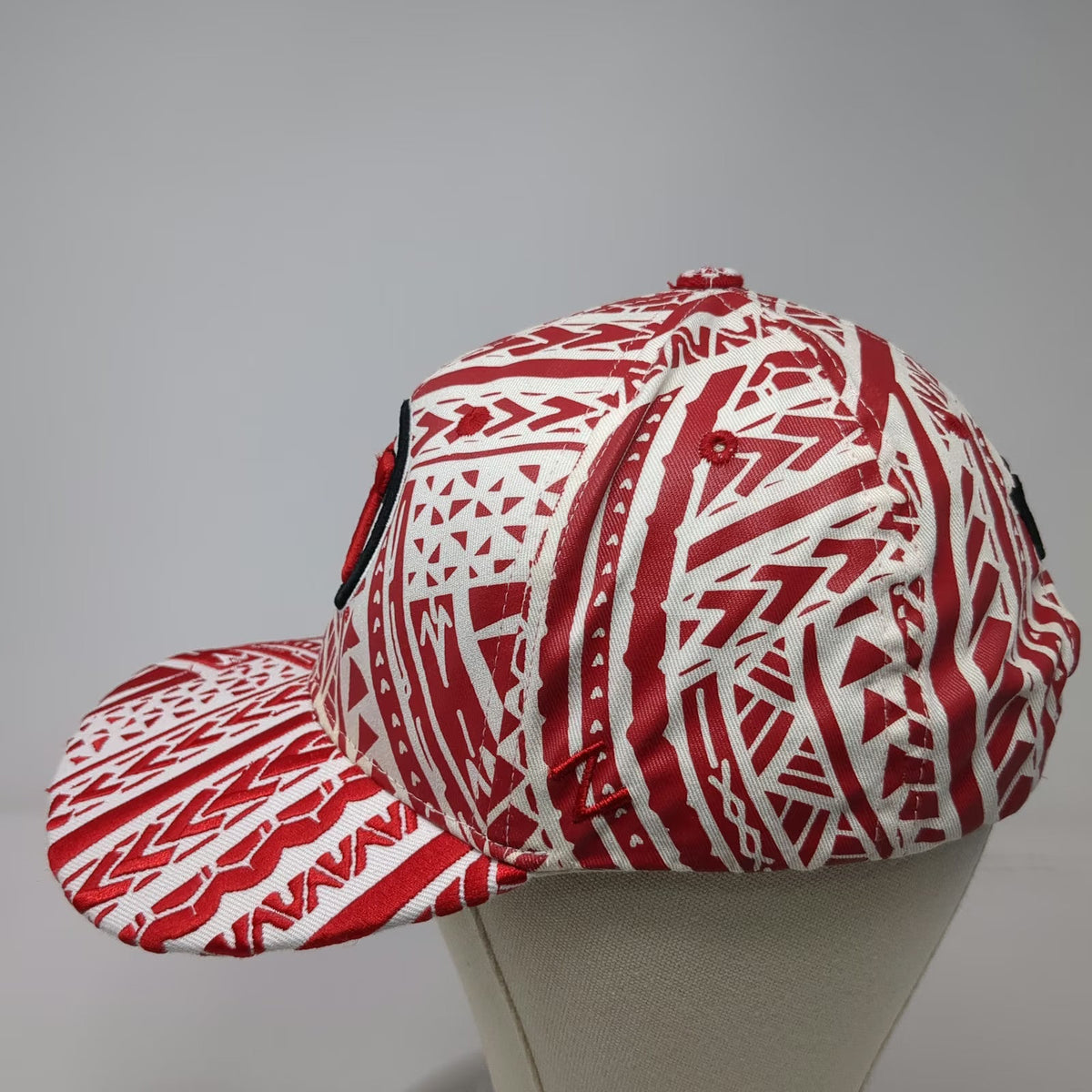 Utah Utes NCAA Zephyr Snapback Hat White Red One Size Geometric Tribal Print