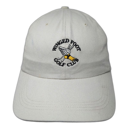 Ahead Winged Foot Golf Club Hat Baseball Cap Beige One Size Slideback Sports