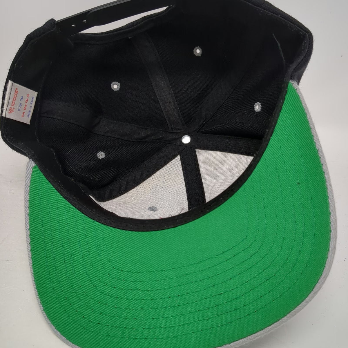 Yupoong Snapback Hat Black Gray Red White One Size D&B Supply Green Underbrim