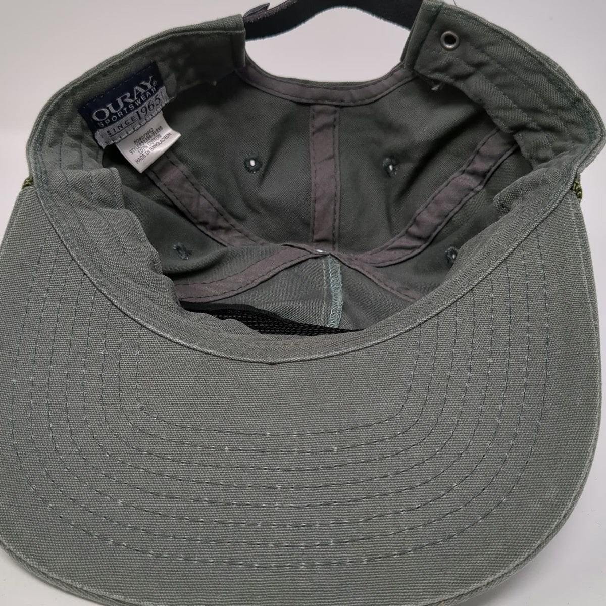 Ouray 5 Panel Green One Size Leather Patch Rope Picabo Idaho Cotton Trout Hat