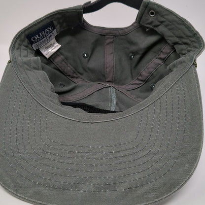 Ouray 5 Panel Green One Size Leather Patch Rope Picabo Idaho Cotton Trout Hat