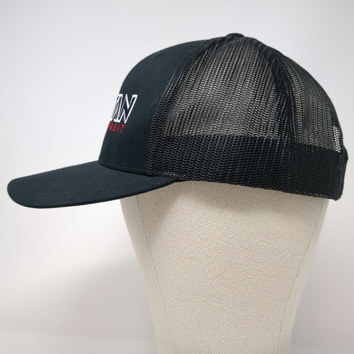 Yupoong Trucker Hat Black One Size Titan Frozen Fruit Mesh Back Snapback Logo