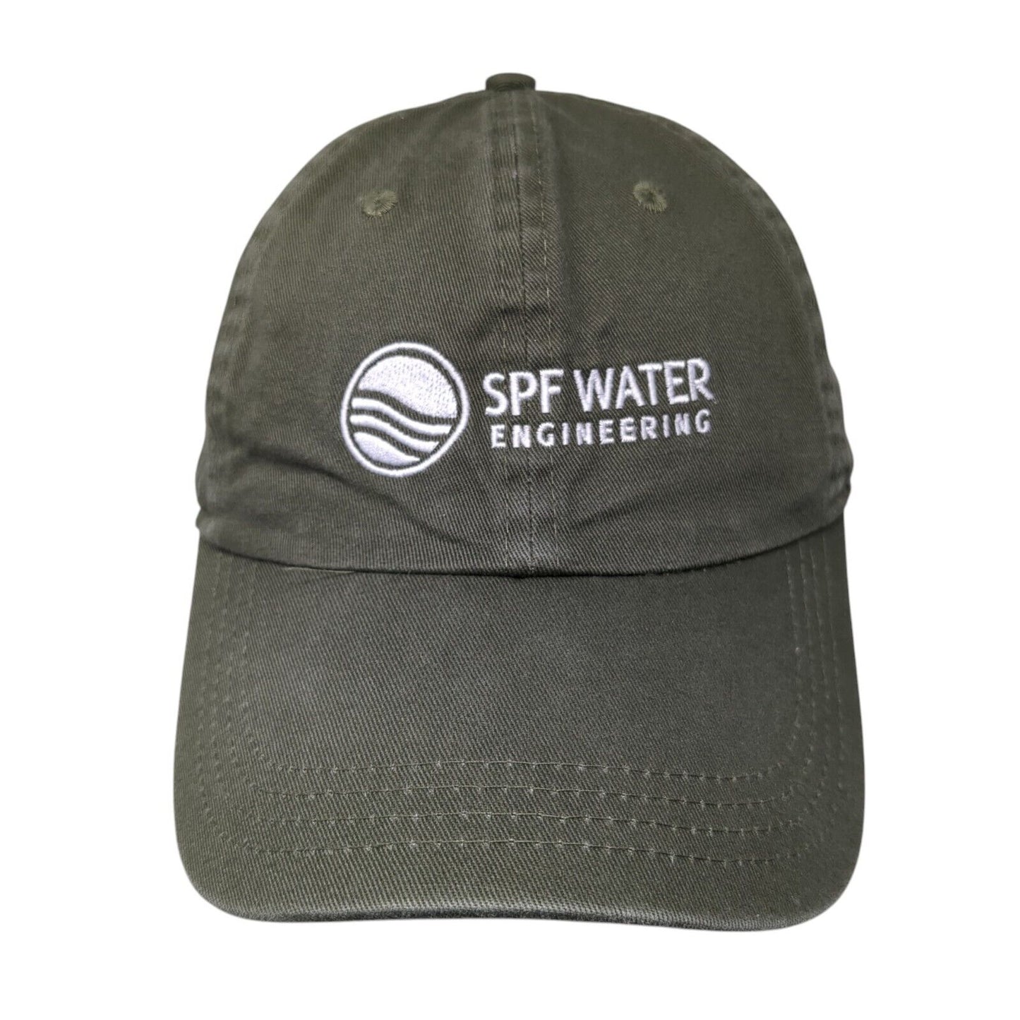 SPF Water Engineering Slideback Hat Green One Size Solid Ahead Vintage