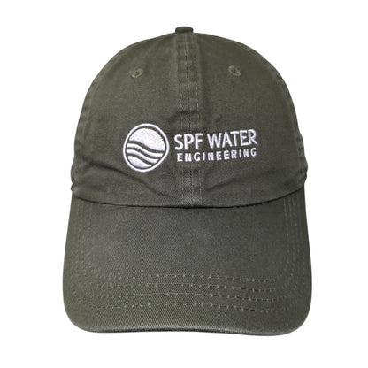 SPF Water Engineering Slideback Hat Green One Size Solid Ahead Vintage