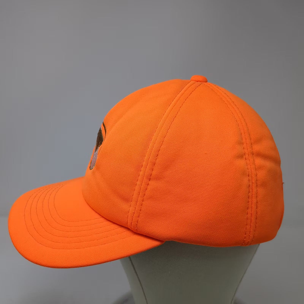 Buck Bay Orange Trucker Hat Dog Pointer Embroidered Hat Ear Flaps Vintage Foam
