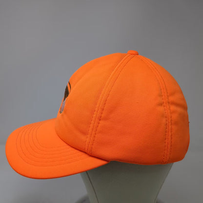 Buck Bay Orange Trucker Hat Dog Pointer Embroidered Hat Ear Flaps Vintage Foam
