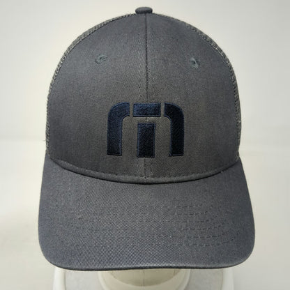 TravisMathew Trucker Hat Gray One Size Snapback Mesh Logo Short Par 4 Exclusive